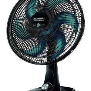VENT. MONDIAL 40 MESA 6P 80W VSP40AP SUPER POWER PRETO HEL. AZUL 220V