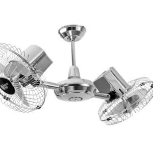 VENT. TETO GEMINI LORENSID BRANCO GRADE CROMADO 220V