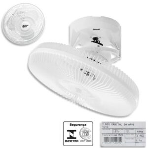 VENT. TETO ORBITAL 30 3P G. PLAST. BRANCO 130W LORENSID BIV
