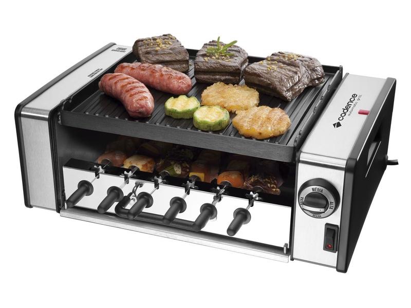 CHURRASQUEIRA ELETRICA MESA GRL700 AUT CHAPA ESPETOS GRILL CADENCE 220V - Imagem 4
