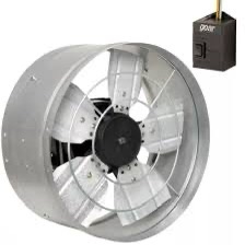 EXAUSTOR GOAR 30 CM 137W VAZAO AR 1500 M3H CINZA 220V
