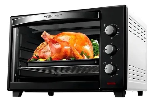 FORNO ELETRICO 60 LTS PLUS PRETO BRANCO BEST 220V