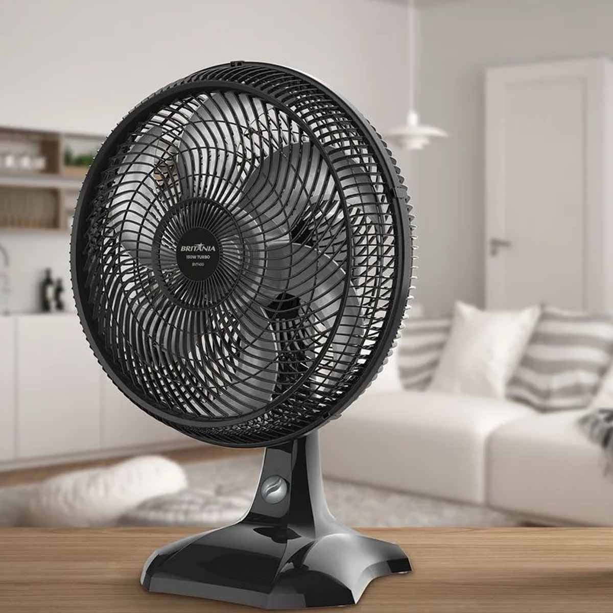 VENT. BRITANIA 40 MESA 6P 150W BVT401 MAXX FORCE PRETO HEL. PRETO 220V