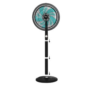 VENT. PHILCO 40 COLUNA 10P 174W PVT466 MAXX FORCE PRETO HEL. VERDE 220V
