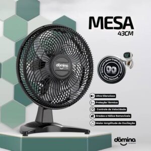 VENT. DOMINA 40 MESA 6P 200W 4.3 CINZA 220V