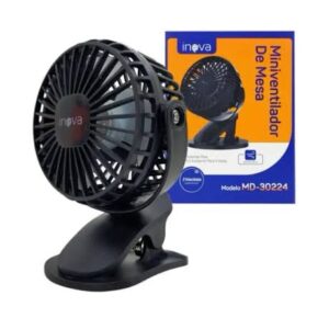 VENT. IMPORT. INOVA 10 CM 10W MESA MINI PORTATIL TIPO GANCHO MD30224