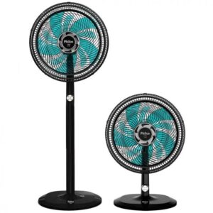 VENT. PHILCO 40 COLUNA 10P 165W PVC491PA 2 EM 1 PRETO HEL AZUL 220V
