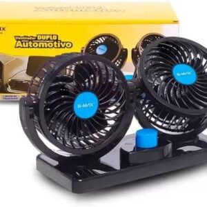 VENT. IMPORT. BMAX 10 CM 3P 12V 6.5W DUPLO AUTOMOTIVO MINI BM F908 PRETO