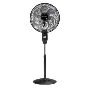 VENT. MALLORY 40 COLUNA 6P 126W AIR TIMER PRETO HEL. CINZA 220V