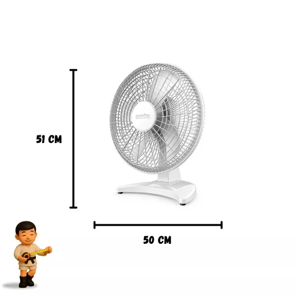 VENT. DOMINA 50 MESA 6P 200W BRANCO 220V - Imagem 2