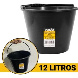 BALDE PLASTICO 12.0 LTS C ALCA PRETO VONDER PLUS