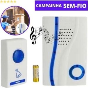 CAMPANHIA REMOTO SEM FIO 100MT BRANCO C 1 PIL MO201A ATOMO