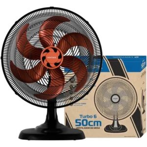 VENT. VENTISOL 50 MESA 6P 135W PRETO HEL. BRONZE PREMIUN 220V