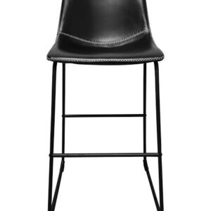 BANQUETA BEST BS100 FERRO COURO ESTOFADA PRETA