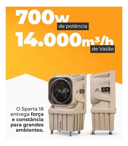 CLIMATIZADOR GOAR SPART 18 700W 125 LTS EVAP. 220V - Imagem 2