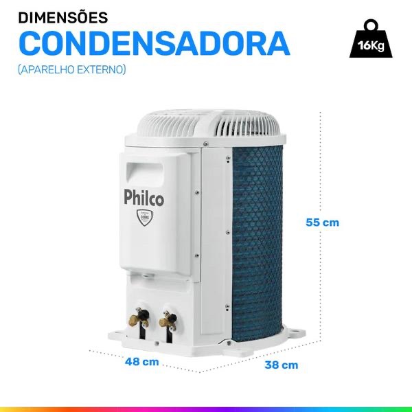AR COND. SPLIT 12.000 INVERTER ECO PHILCO PAC12000IFM15V EVAP.COND 220V - Imagem 2
