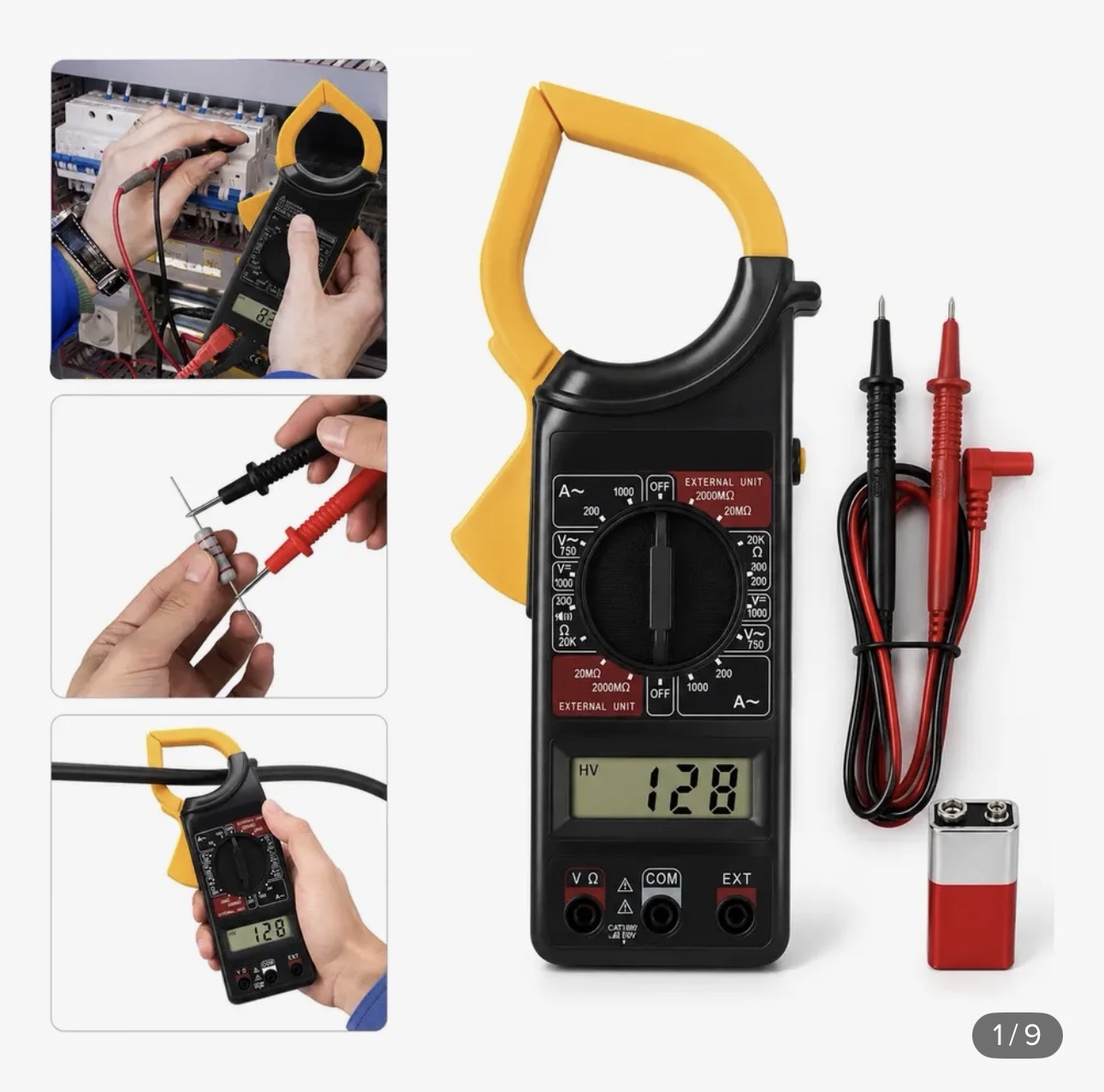 ALICATE AMPERIMETRO DIGITAL M266C MED TEMPERATURA TENSA 200.750V