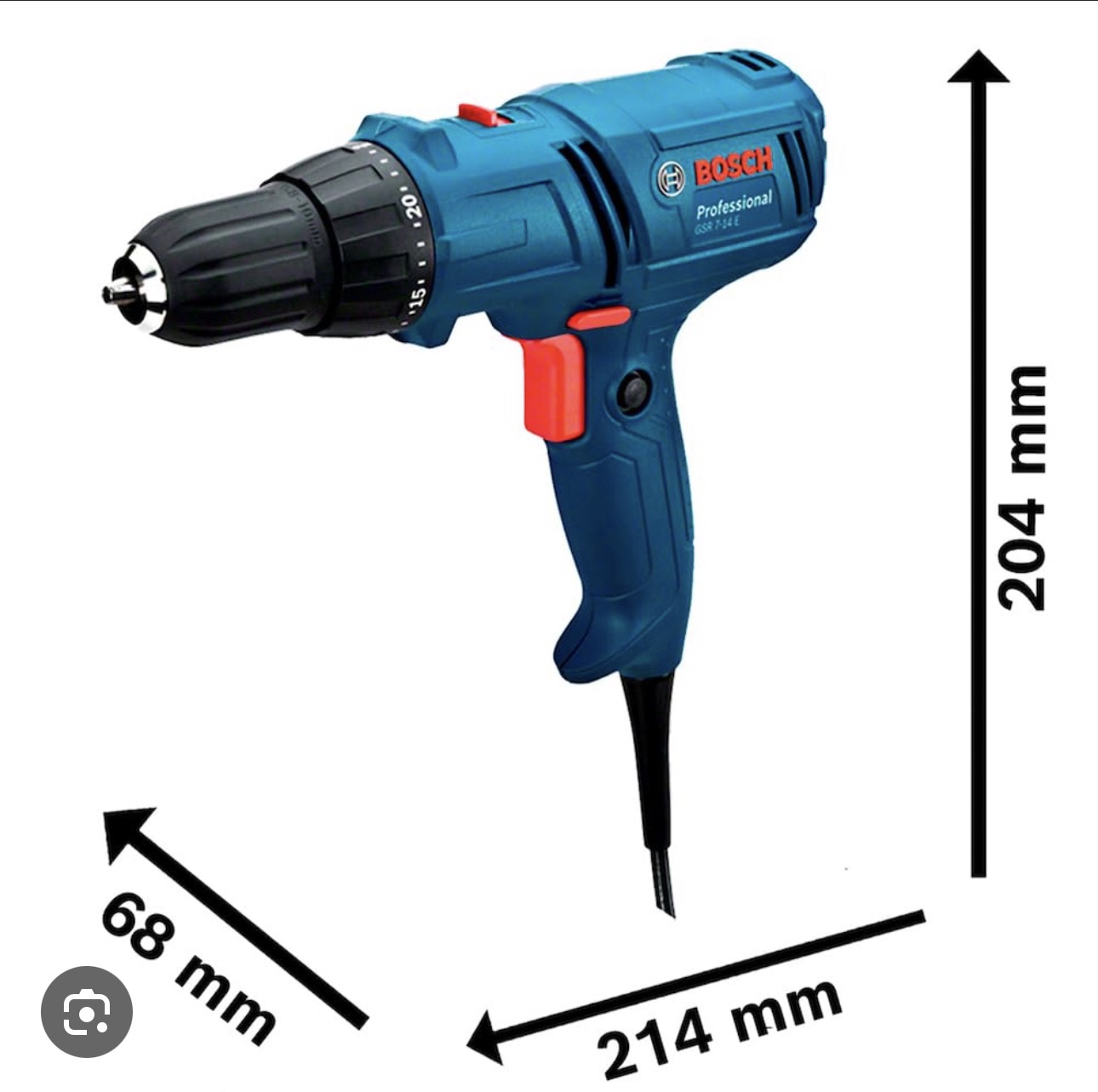 PARAFUSADEIRA BOSCH 400W GSR 7.14 E 23 AC COM CABO 220V - Imagem 2